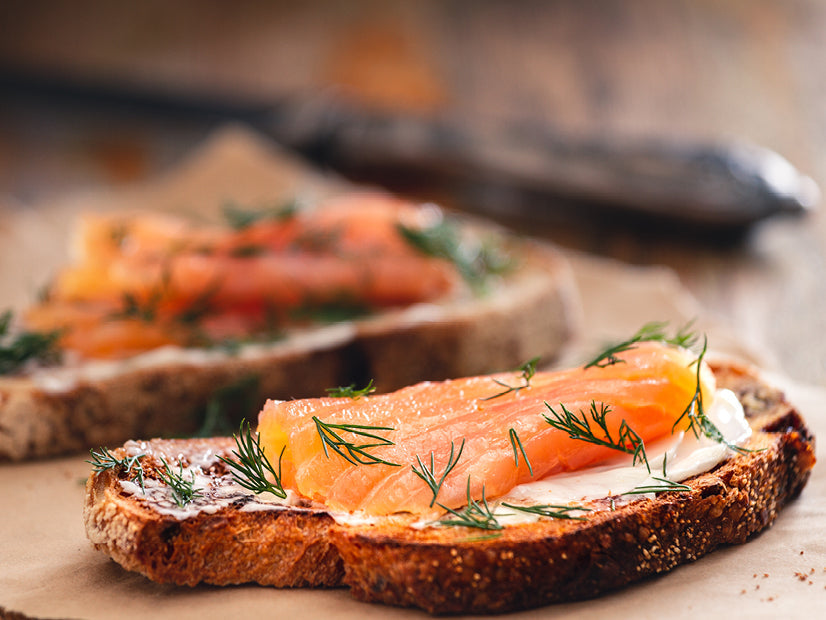 Smoked Salmon Baguette Slices