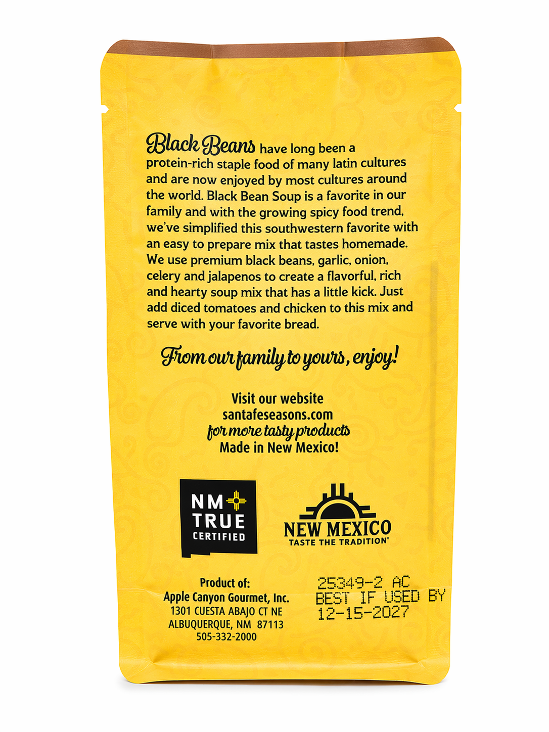 SANTA FE SEASONS Southwest Black Bean Soup Mix