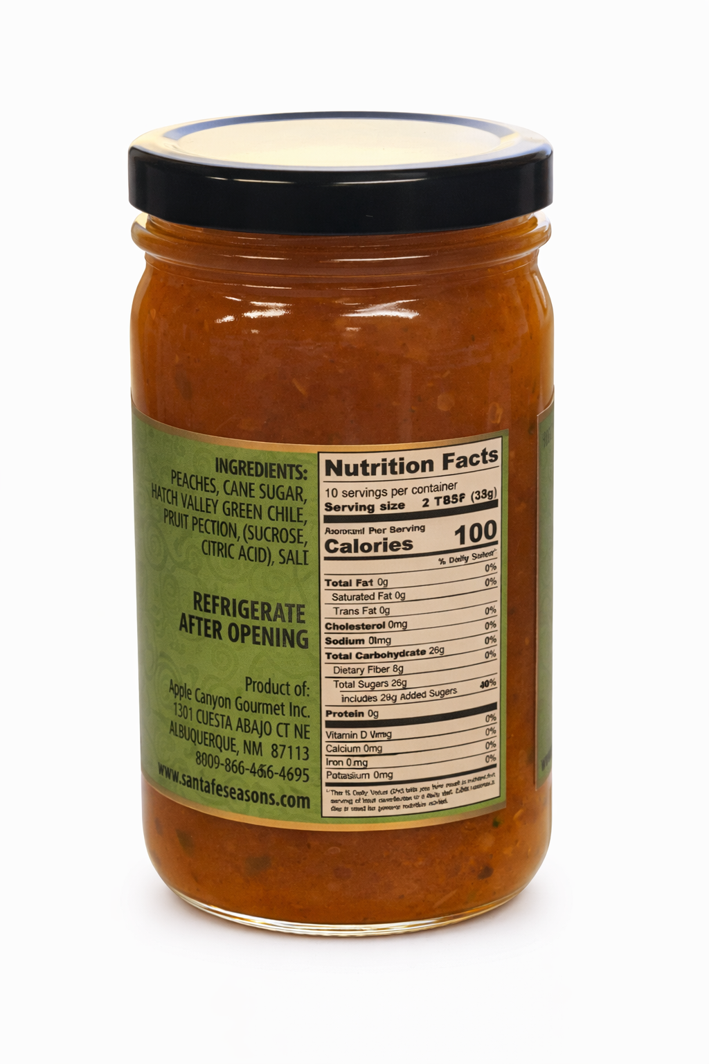 SANTA FE SEASONS Green Chile Peach Jam