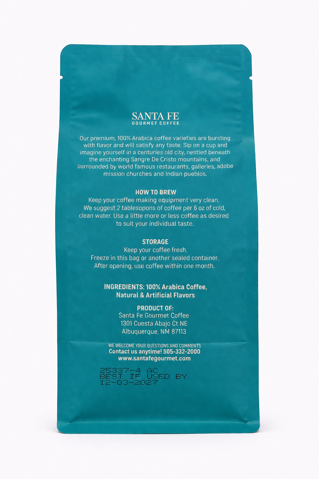 SANTA FE GOURMET Vanilla Hazelnut Ground