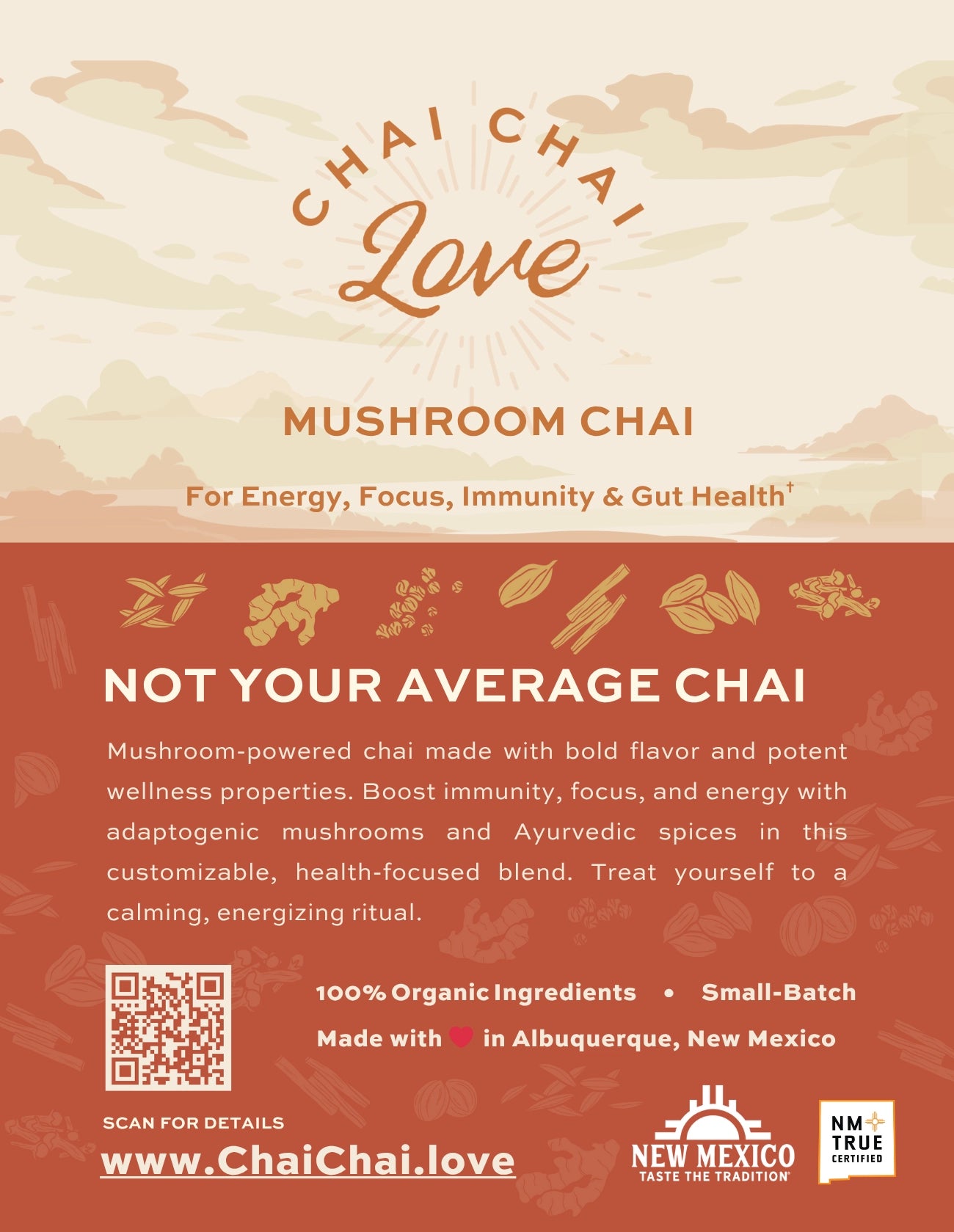 Chai Chai Love Original, not your average chai infographic