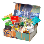 Enchantment Delights Collector Gift Box, Large, open showing New Mexico specialty food assortment