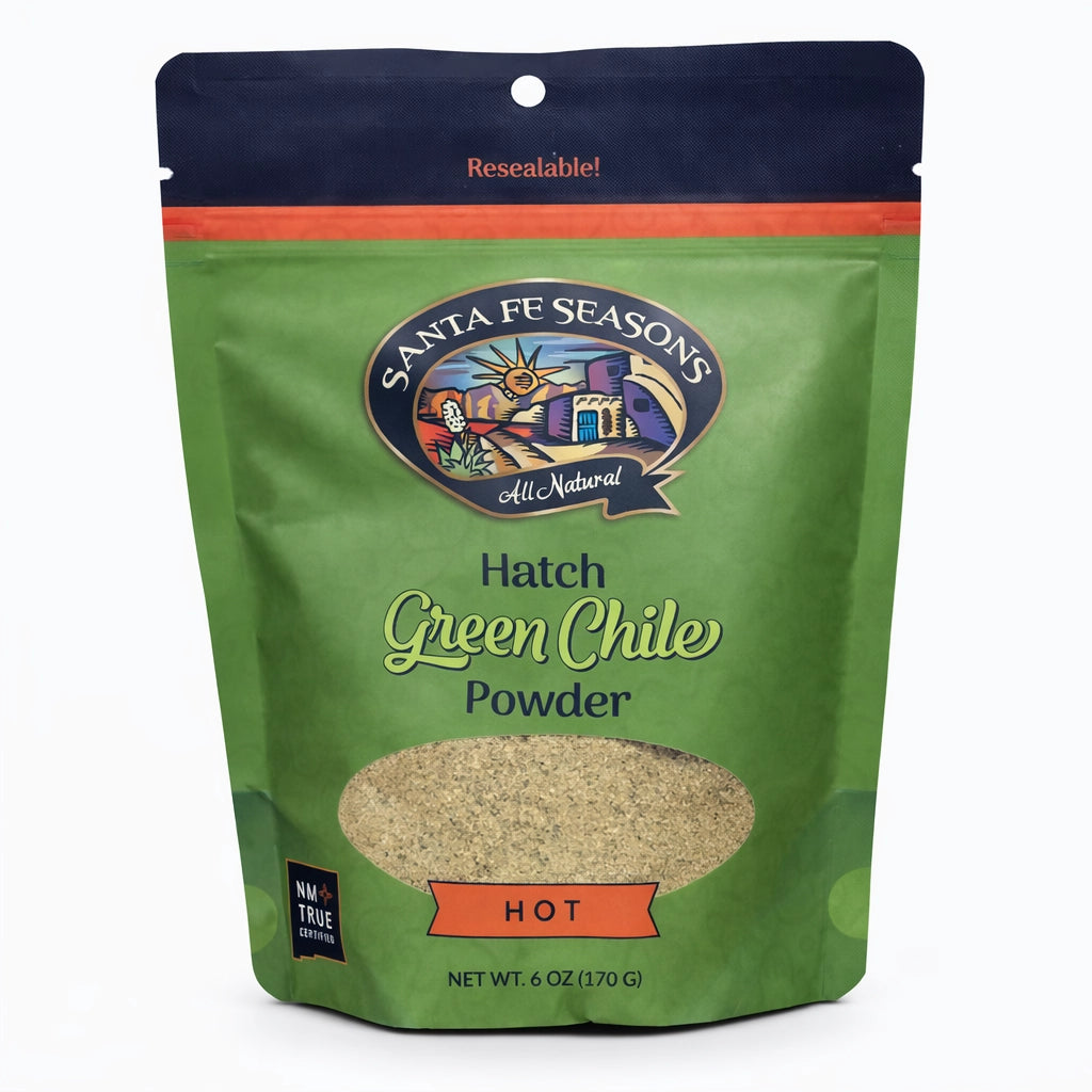 Santa Fe Seasons Hatch Certified Green Chile Powder, Hot, front of package