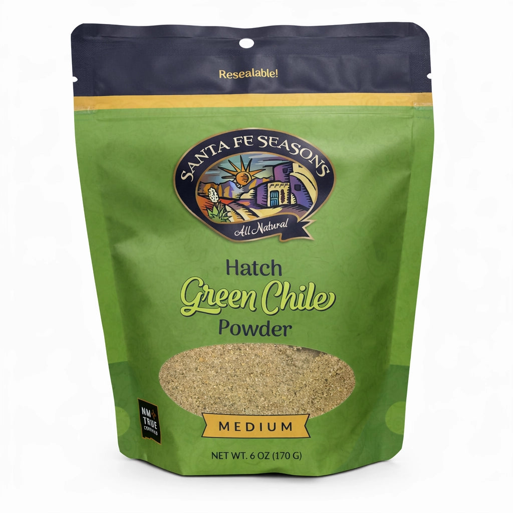 Santa Fe Seasons Hatch Certified Green Chile Powder, Medium, front of package