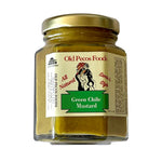 Old Pecos Foods Gourmet Green Chile Mustard, front of jar