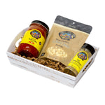Posole Meal Gift Set with Hatch Red Chile Sauce, White Corn Posole, and Six Seasonings, Hot