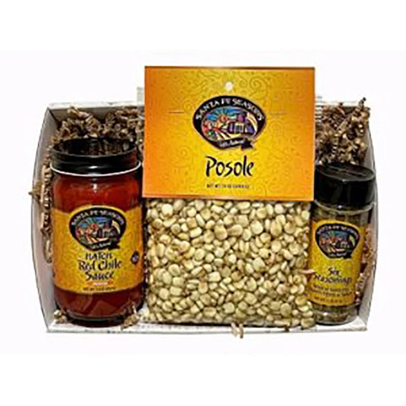 Posole Meal Gift Set with White Corn Posole, Medium spice level, front of package