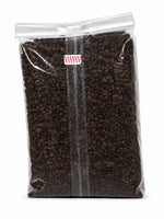 Santa Fe Gourmet Chocolate Piñon Coffee, Whole Bean, 5 lb bag, back label with nutrition facts