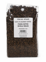 Santa Fe Gourmet Piñon Coffee, Whole Bean, 5 lb bag, front view