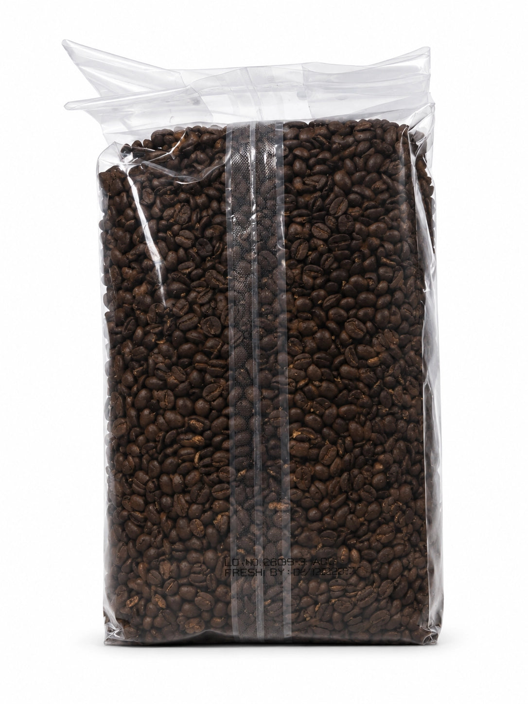 Santa Fe Gourmet Pueblo Morning Coffee, Whole Bean, 5 lb bag, back label with roast details