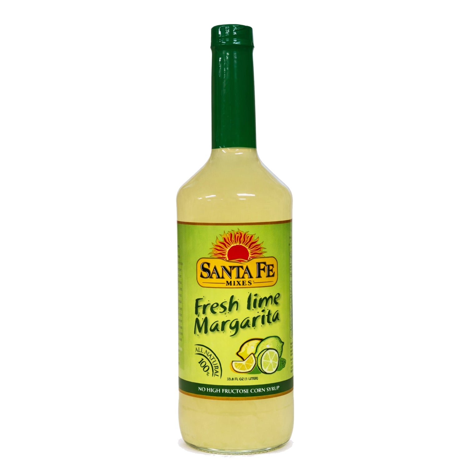 Santa Fe Mixes Fresh Lime Margarita Mix, front of bottle
