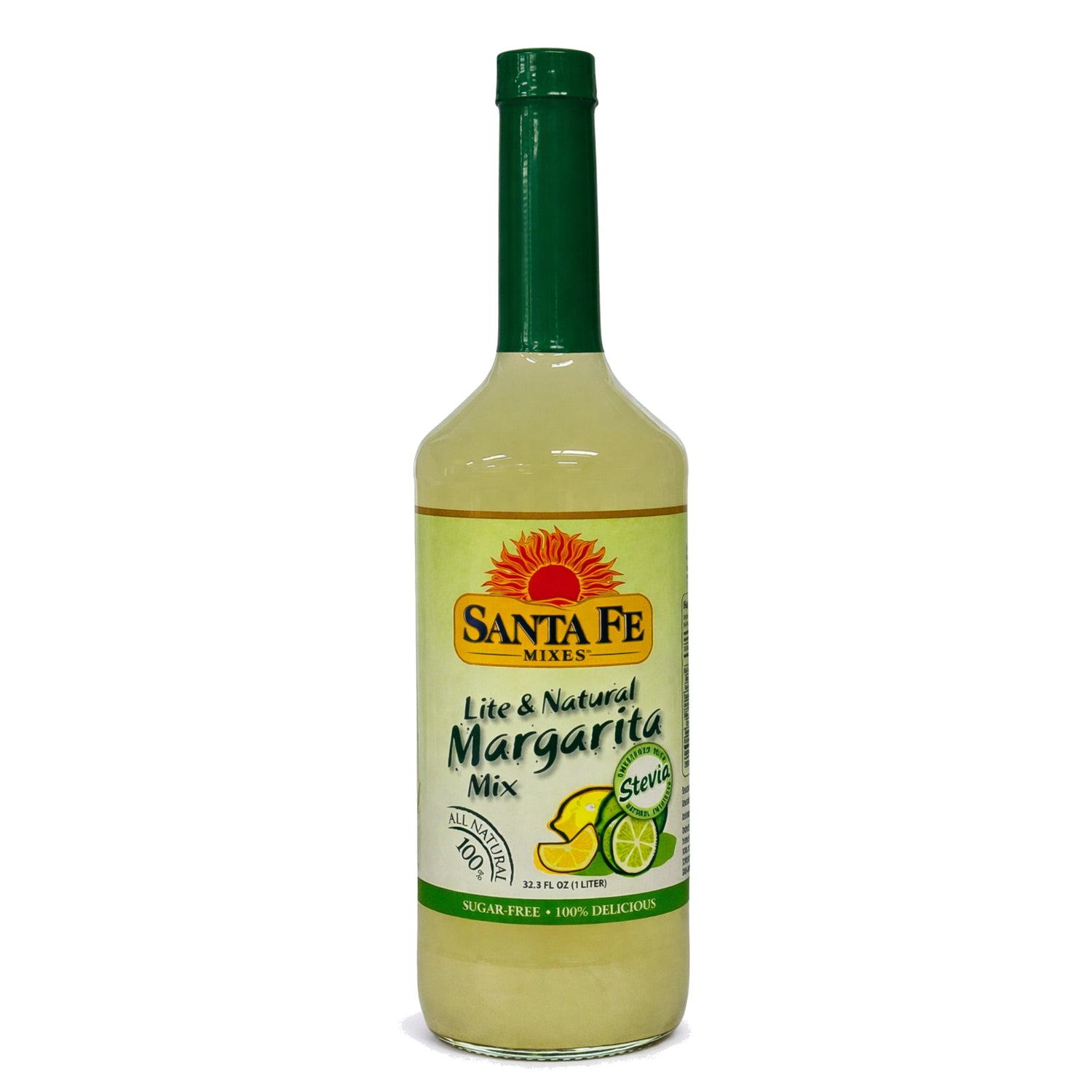 Santa Fe Mixes Lite & Natural Sugar Free Stevia Margarita Mix, front of bottle