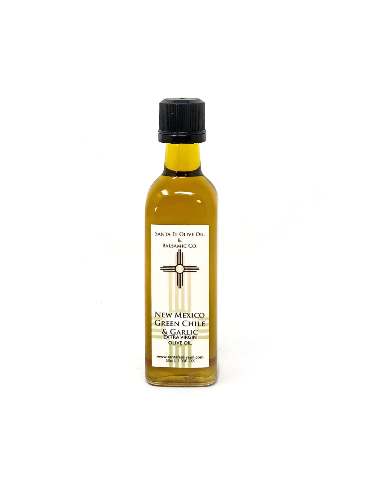 Santa Fe Olive Oil & Balsamic Co. New Mexico Green Chile & Garlic Extra Virgin Olive Oil, 60 ml bottle