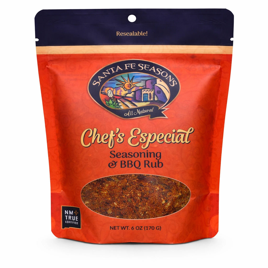 Santa Fe Seasons Chef's Especial BBQ Rub & Seasoning, front of jar