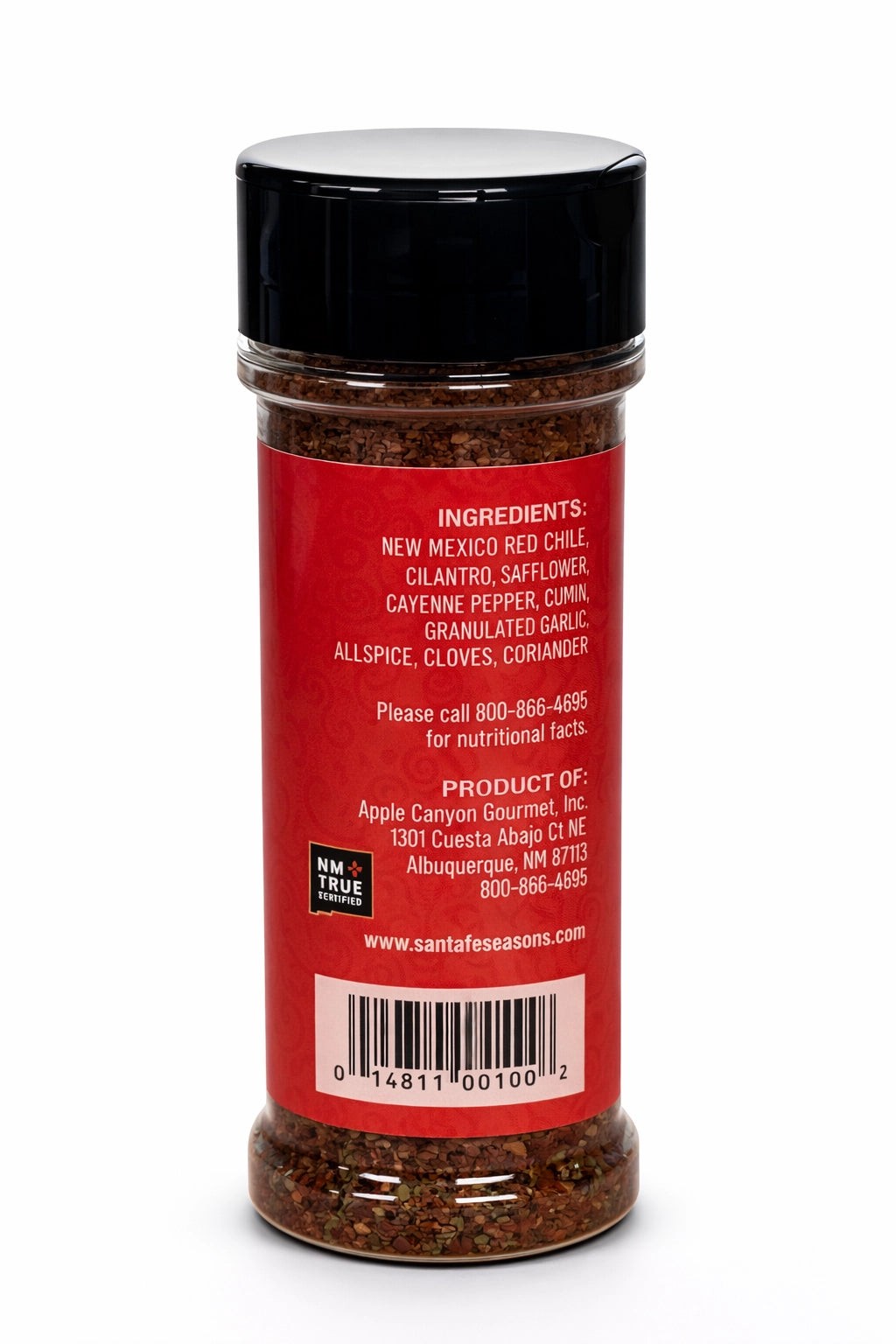 Santa Fe Seasons Chile Blend seasoning, ingredient list