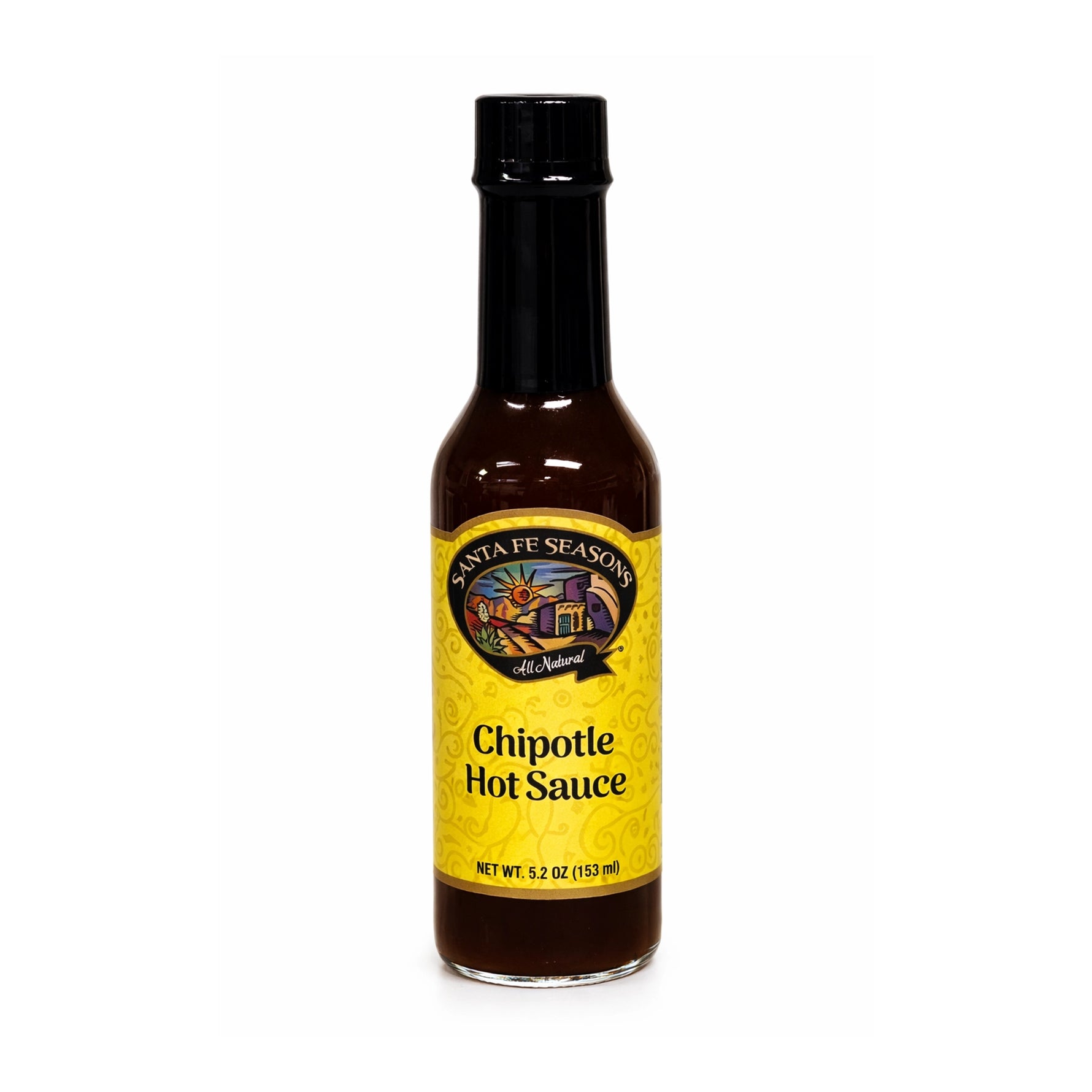 Santa Fe Seasons Chipotle Hot Sauce, front of bottle