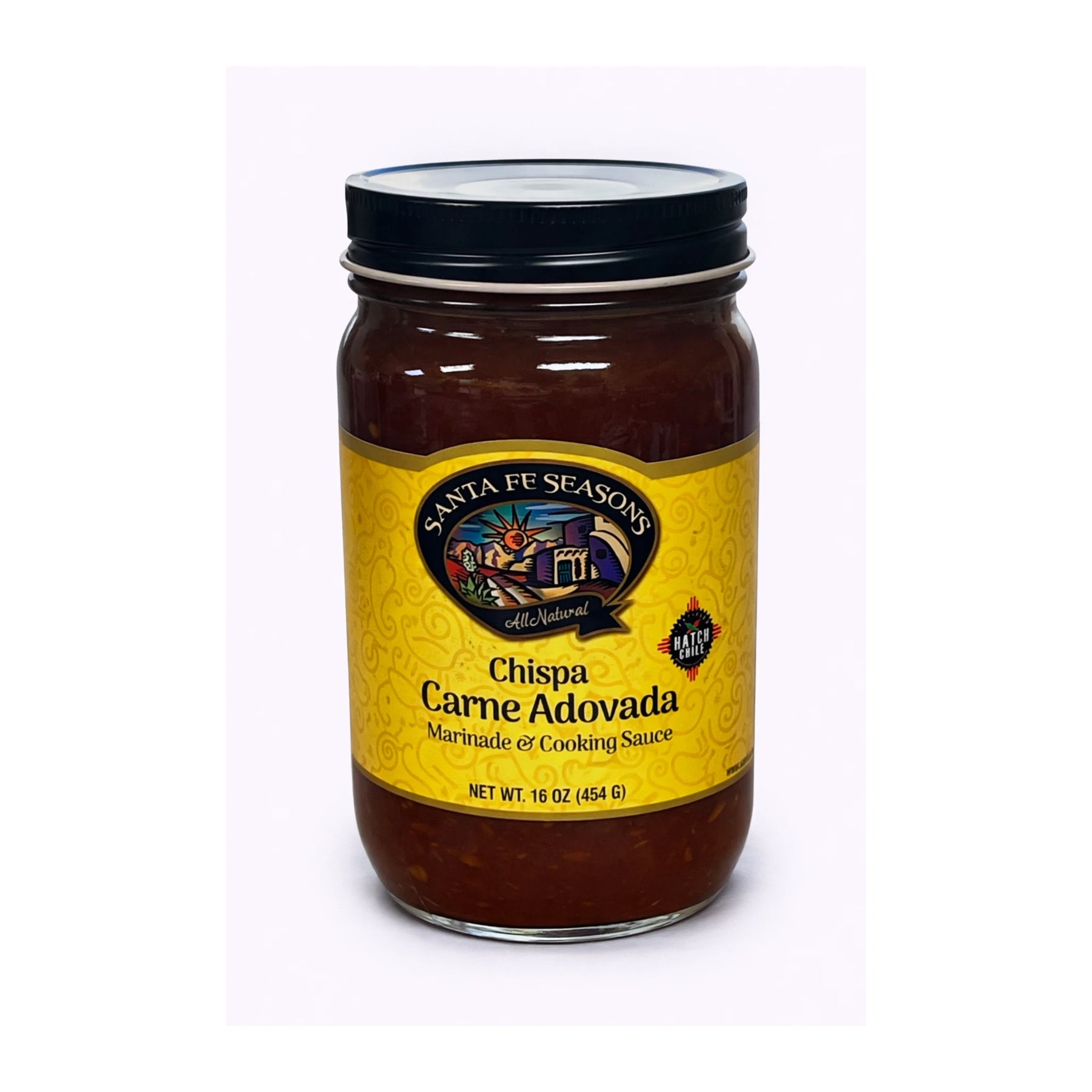 Santa Fe Seasons Chispa Carne Adovada Marinade & Cooking Sauce, front of jar