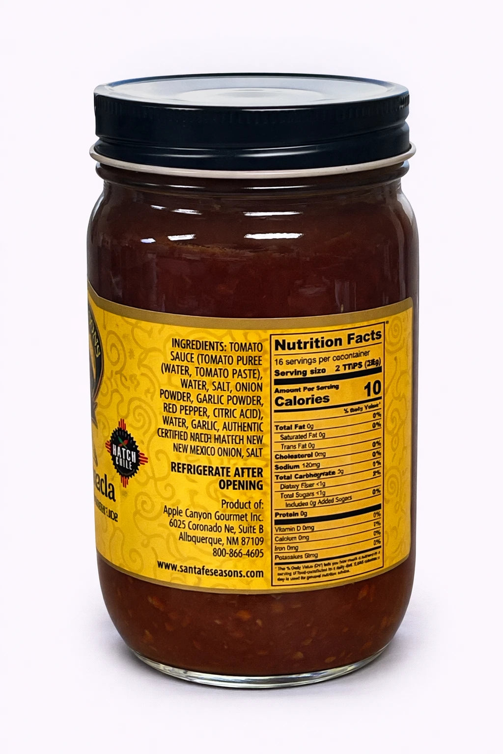 Santa Fe Seasons Chispa Carne Adovada Marinade & Cooking Sauce, ingredient list