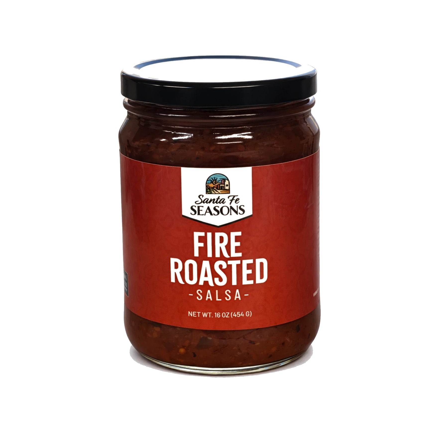 Santa Fe Seasons Fire Roasted Salsa, front of jar
