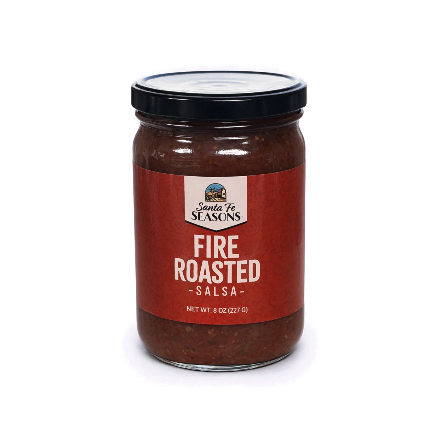 Santa Fe Seasons Fire Roasted Salsa, front of jar