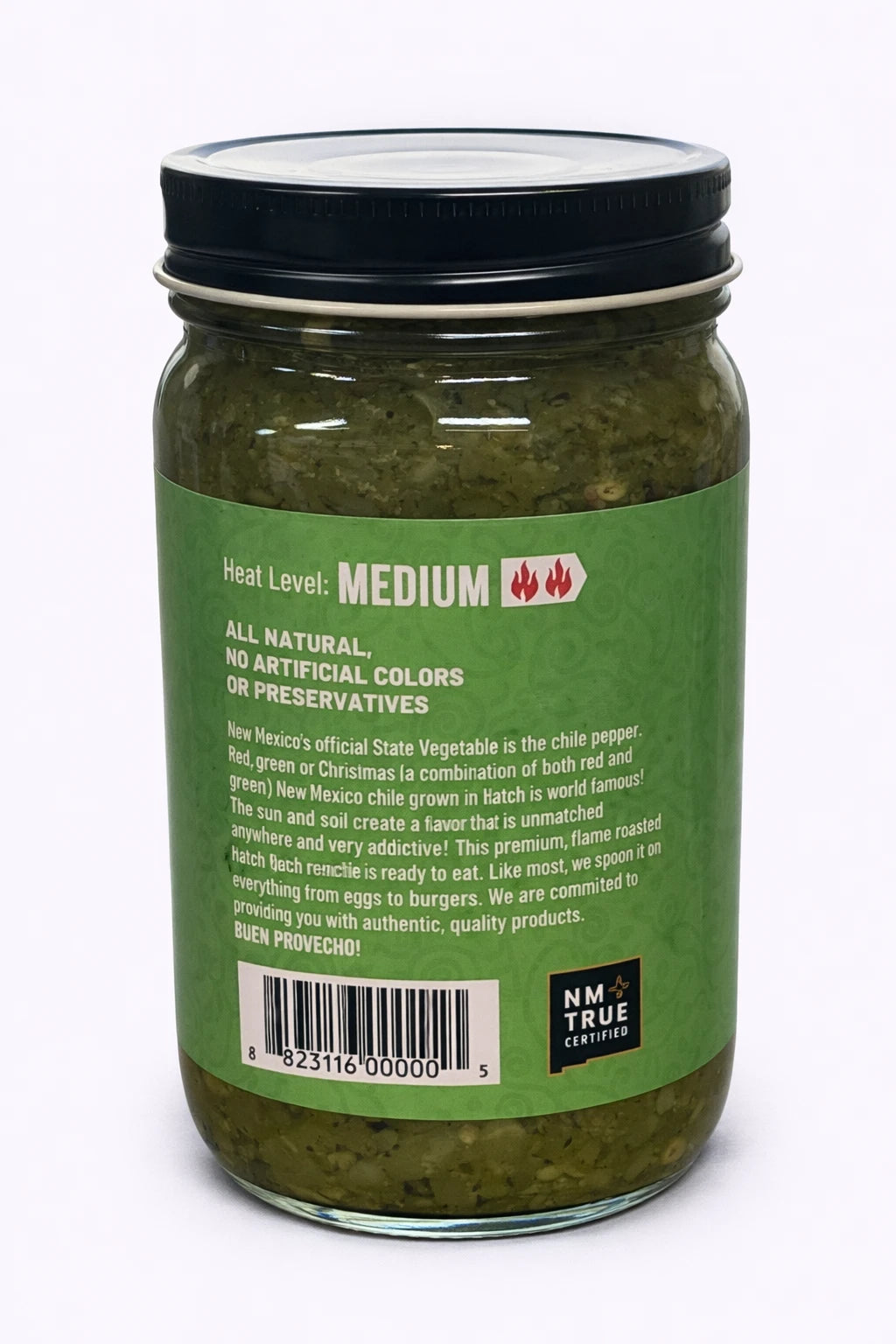 Santa Fe Seasons Flame Roasted Hatch Green Chile, Medium heat, recipe suggestion card