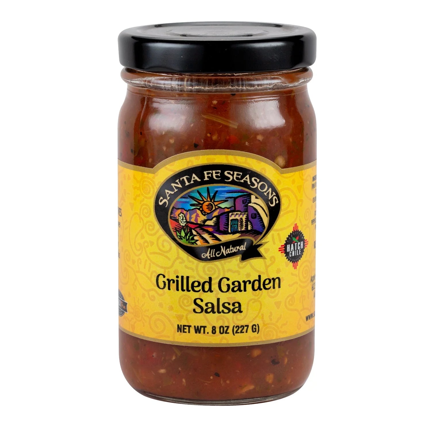 Santa Fe Seasons Grilled Garden Salsa, front of jar