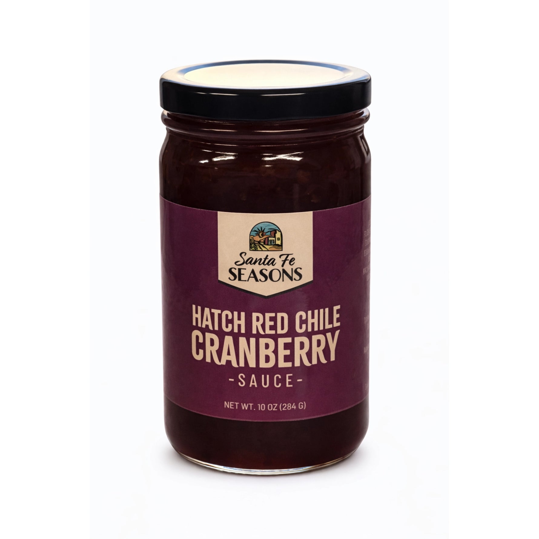 Santa Fe Seasons Hatch Red Chile Cranberry Sauce, front of jar