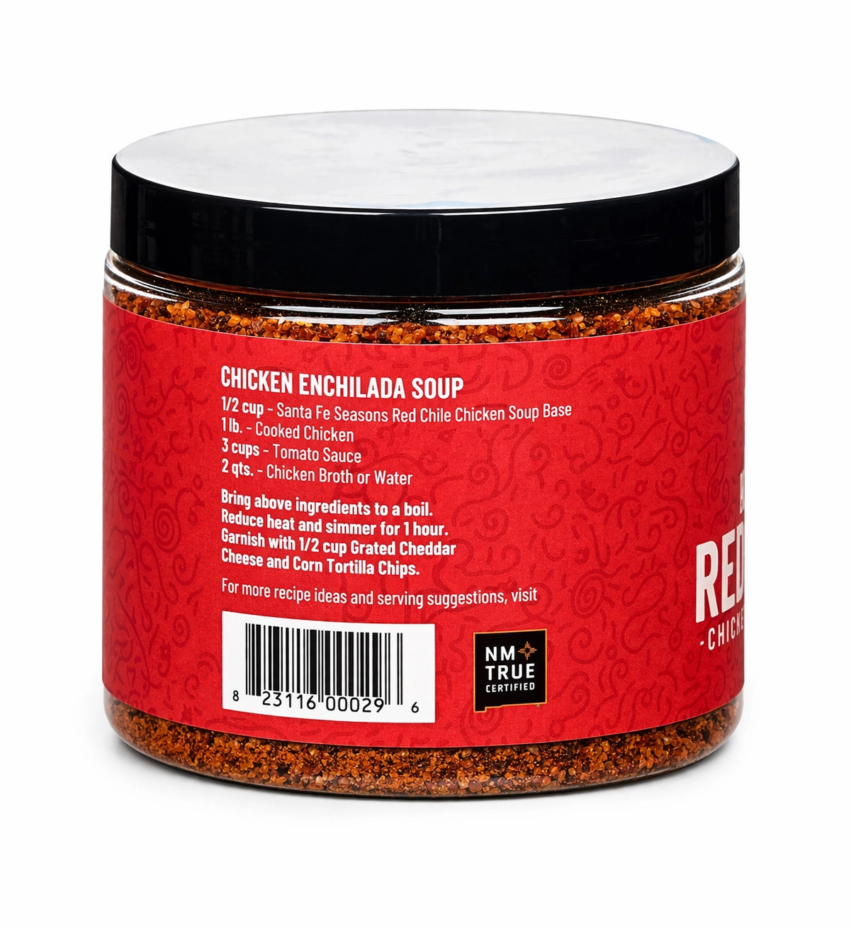 Santa Fe Seasons Red Chile Soup Base, recipe suggestion card