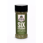 Santa Fe Seasons Six Seasonings variety blend, front of jar