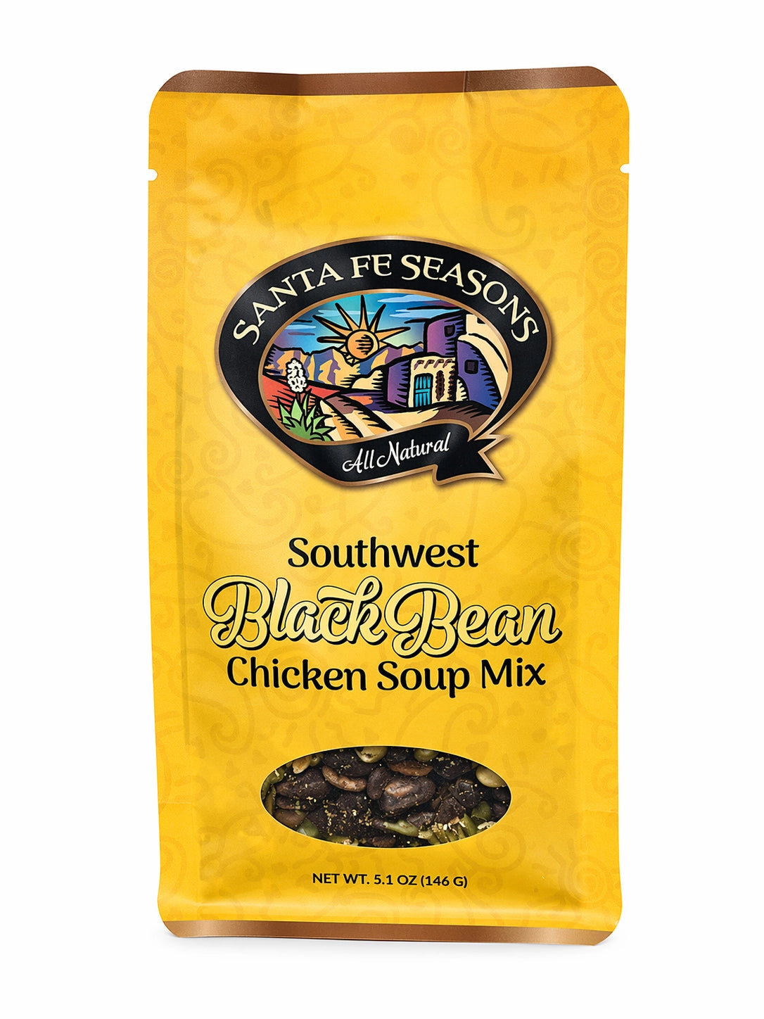 Santa Fe Seasons Southwest Black Bean Chicken Soup Mix, front of package