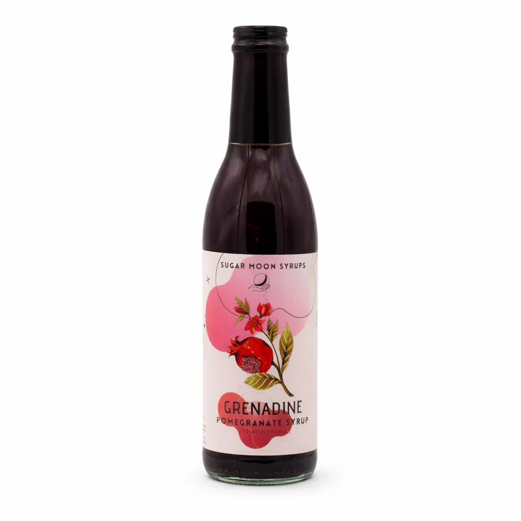 Sugar Moon Syrups Grenadine Pomegranate Syrup, front of bottle