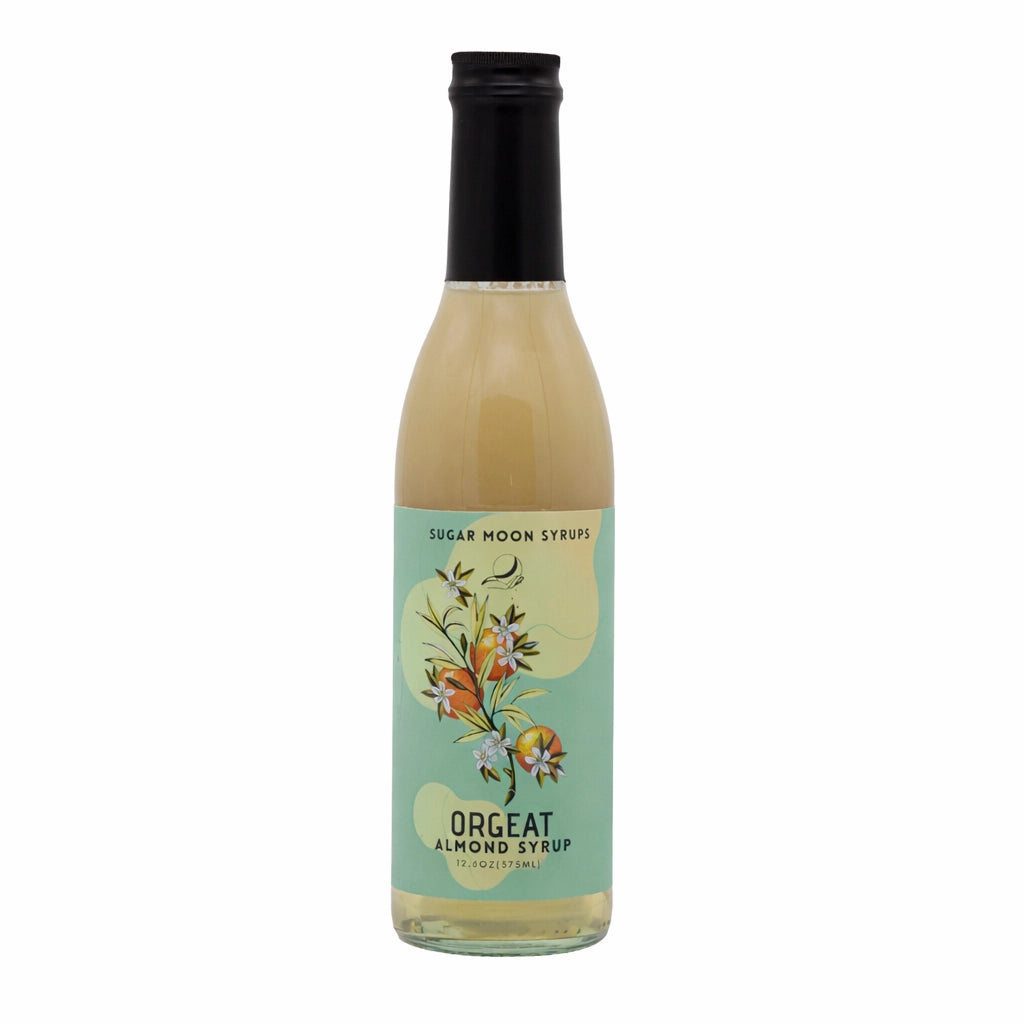 Sugar Moon Syrups Orgeat Almond Syrup, front of bottle
